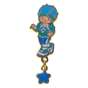 Loungefly Rainbow Brite Buddy Blue Enamel Pin with Star Charm